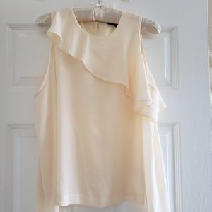 Cream long sleeve shirt Topshop size 4